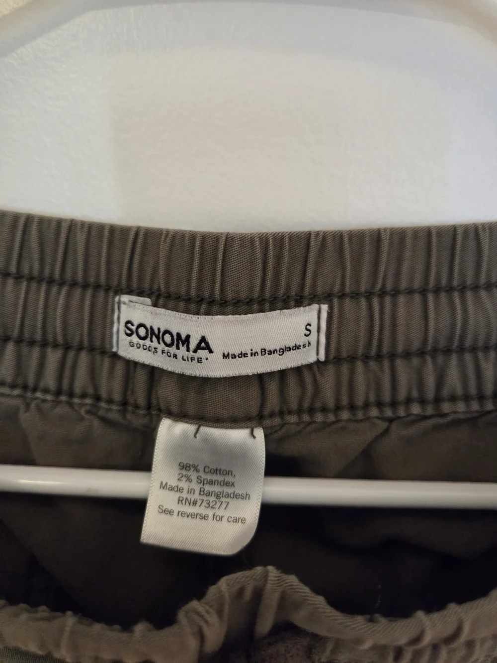 Sonoma Men's Drawstring Shorts in Olive Green